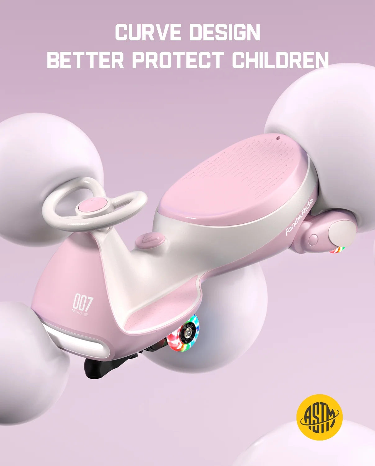 12V Kids Ride-On Wiggle Car – 2-Speed, Bluetooth, Flashing Wheels!