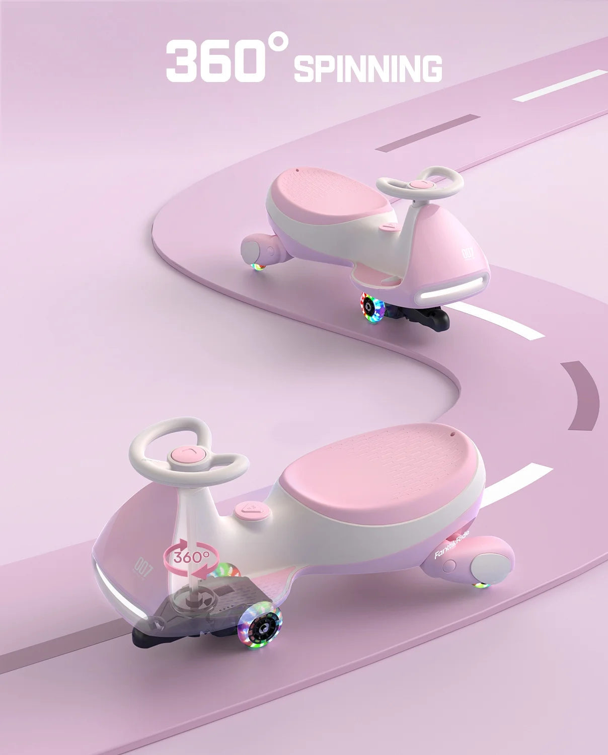 12V Kids Ride-On Wiggle Car – 2-Speed, Bluetooth, Flashing Wheels!