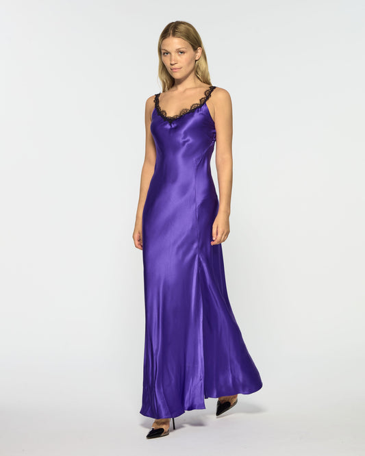 Amethyst Silk Slip Dress
