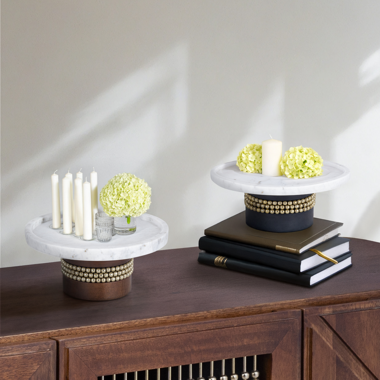 Amara Walnut Base Cake Stand